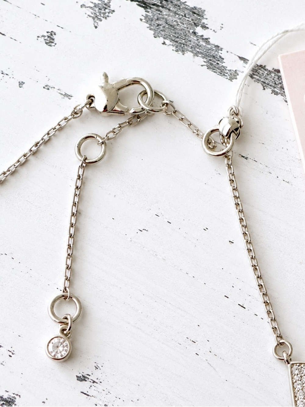 Kate Spade Mod Scallop Pavé Necklace NWT Silver Tone Crystal $168 Retail - Picture 5 of 6